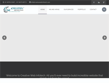 Tablet Screenshot of creativewebinfotech.com
